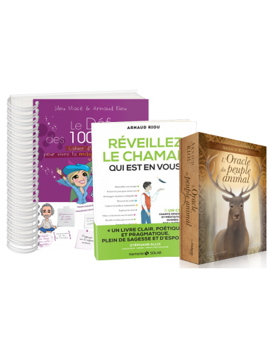 Pack Cahier Défi 100 Jours MAGIE + L'Oracle du peuple animal + Réveillez le chaman qui est en vous Comparez plus de prix