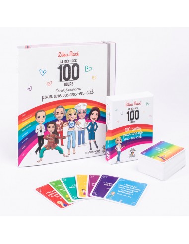 PACK Le Défi des 100 jours pour une vie arc-en-ciel CAHIER + CARTES + CADEAUX  - Lilou Macé 50% de réduction en Octobre 2024