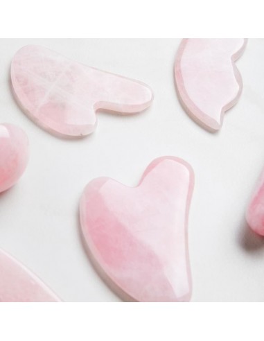 Pierre Gua Sha Quartz Rose solde