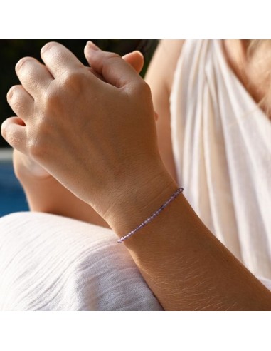 Bracelet Perles Facettes Améthyste Les êtres humains sont 