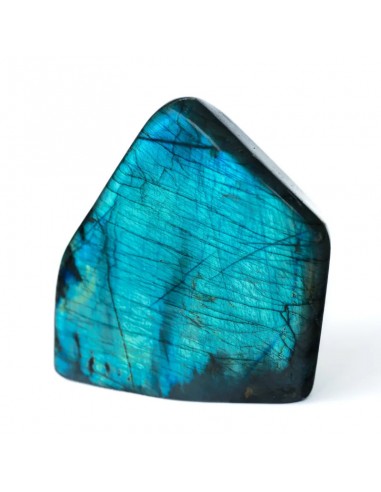 Labradorite Bleue Flash, Forme libre une grave pollution 