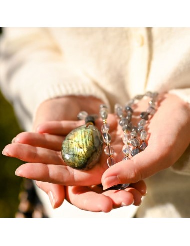 Collier Labradorite Yoga basket pas cher