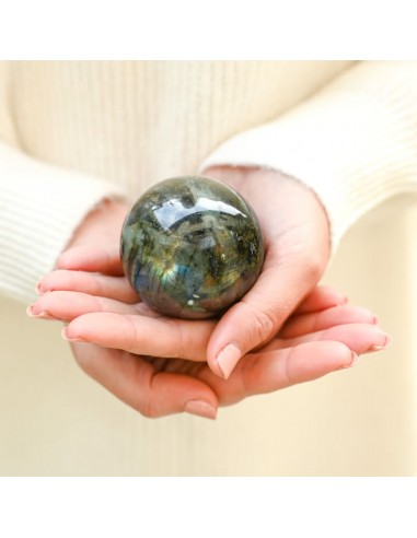 Labradorite Sphere brillant des détails fins