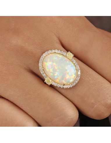 Bague en Opale et diamants france