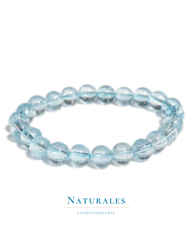 Bracelet topaze bleue - stabilité / apaisement / humeur la chaussure