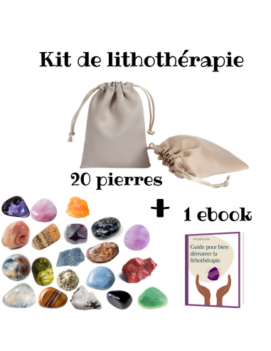 Kit lithothérapie - Lot de 20 pierres pour débutants ou passionnés et 1 ebook Comparez et commandez 