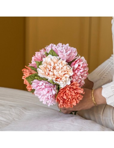 Bouquet fleurs en papier Dahlia pas chere